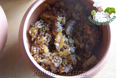 Гречка в горшочках с грибами | Buckwheat in the pot with mushrooms