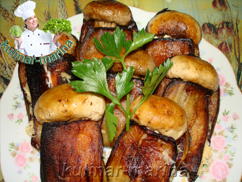 Баклажаны с грибами и сыром | Eggplant with mushrooms and cheese