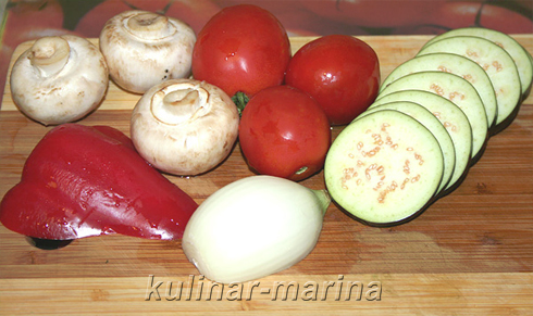 Грибы и овощи в яичном омлете | Mushrooms and vegetables in egg omelette