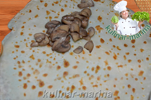 Блинчики с грибами | Pancakes with mushrooms