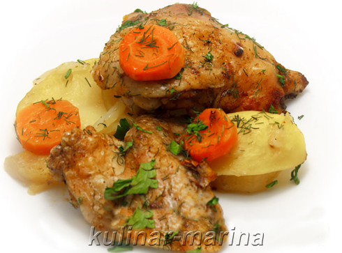 Курочка с картошечкой в духовке | Chicken with potatoes in the oven