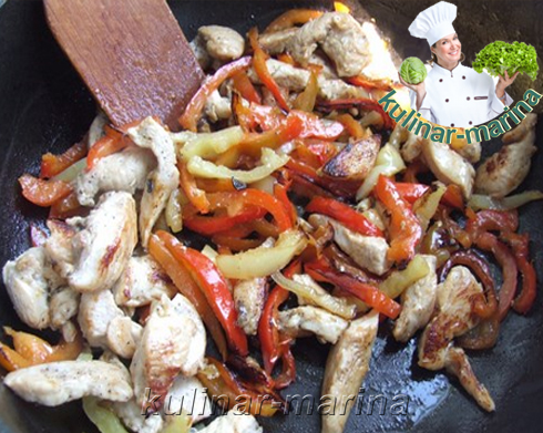 Куриное рагу с перцем и помидорами | Chicken stew with peppers and tomatoes