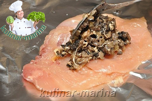 Куриное филе с грибной начинкой | Chicken fillet with mushroom filling