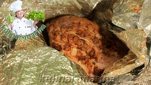 Свиной окорок в духовке одним куском | Pork ham in the oven in one piece