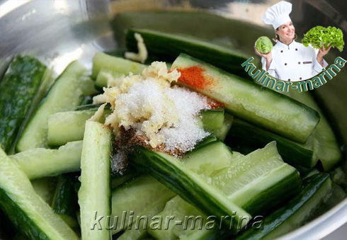 Огурцы с мясом по-корейски | Cucumbers with meat in Korean