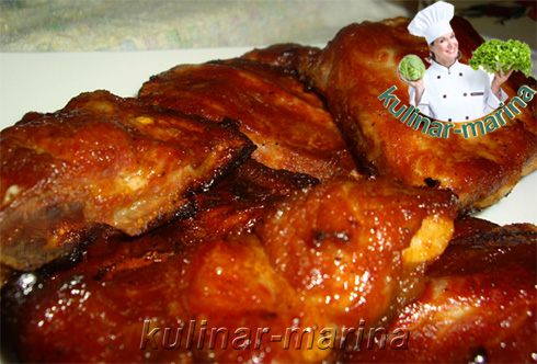 Пошаговые подробные фото рецепта: Свиные ребрышки в меду | Pork ribs in honey