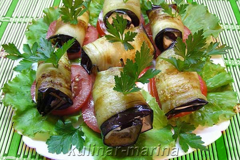 Чесночные рулетики из баклажанов | Garlic eggplant rolls