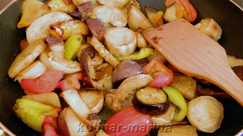 Салат: баклажаны, болгарский перец, помидоры | Salad: eggplants, bulgarian pepper, tomatoes
