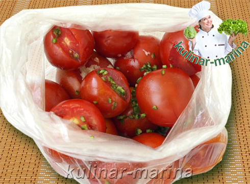 Малосольные помидоры в пакете | Salted tomatoes in the package