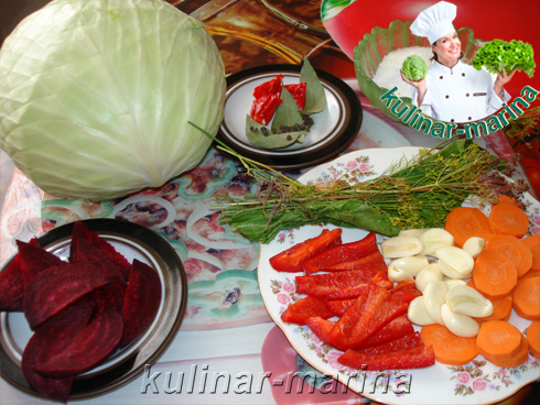 Капуста маринованная со свеклой | Cabbage pickled with beets