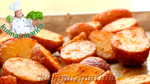 Пошаговые фотографии рецепта: Запеченный в духовке картофель c сырной корочкой | Oven baked potato cheese crust