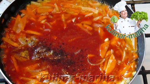 Рыба в томатно-овощном соусе | Fish in tomato-vegetable sauce