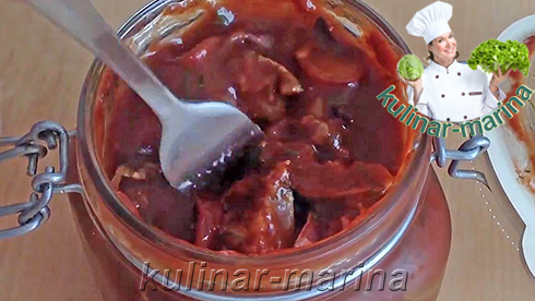 Подробный рецепт с пошаговыми фотографиями: Сельдь в томатном маринаде быстрого приготовления