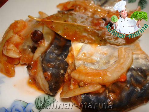 Скумбрия в томате с луком | Mackerel in tomato sauce with onions