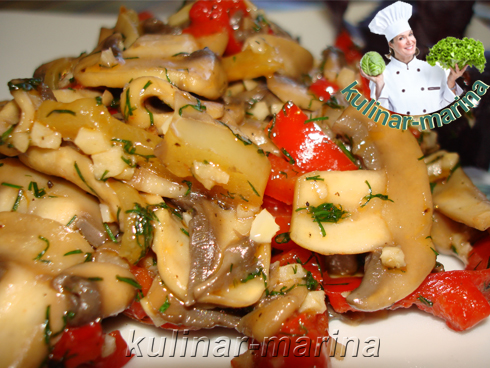 Закуска из болгарского перца с шампиньонами | Appetizer of sweet pepper with mushrooms