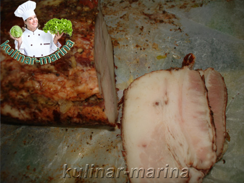 Грудинка (мясные прослойки) в луковой шелухе со специями | Breast (meat layer) in onion skins with spices