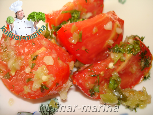 Закусочные помидоры по-корейски | Snack bars tomatoes in Korean