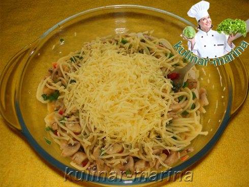 Оладьи из спагетти с сыром, грибами и зеленью | Pancakes from spaghetti with cheese, mushrooms and herbs