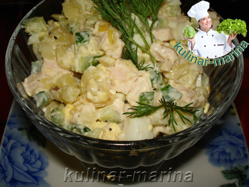 Салат с копчёной курицей | Salad with smoked chicken