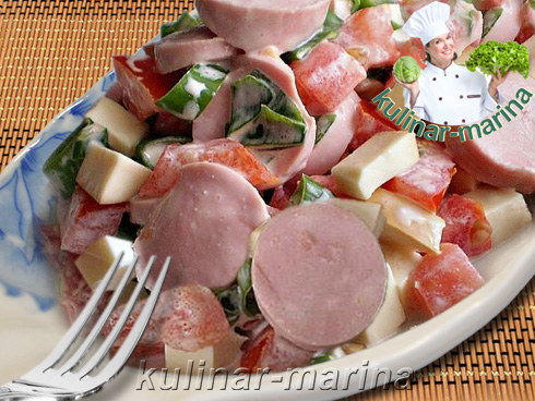 Немецкий салат с сосисками | Deutsch-Salat mit Würstchen | German salad with sausages